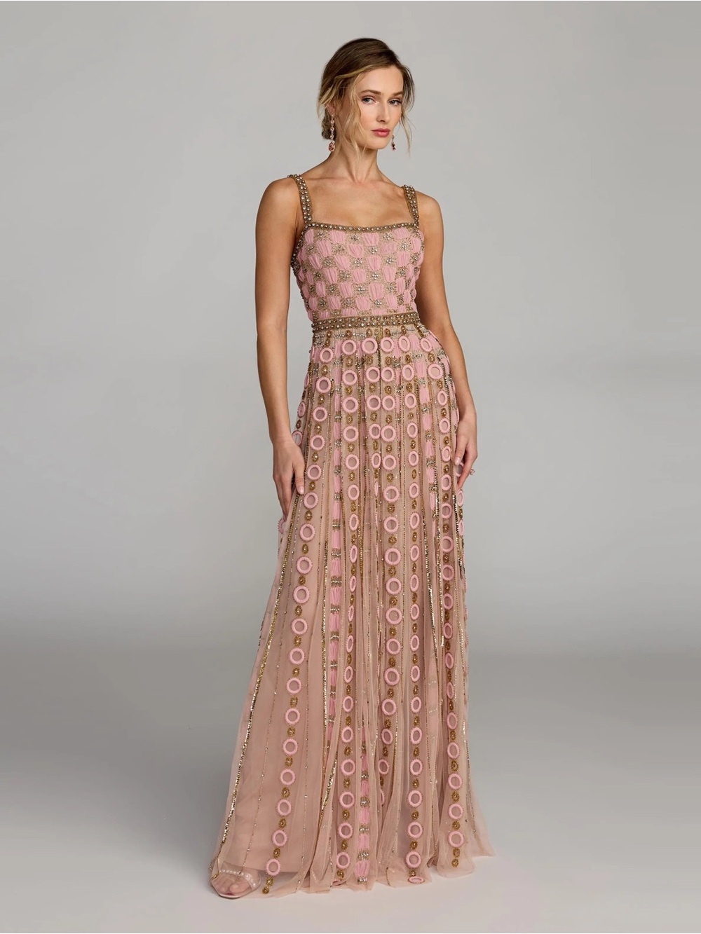 Mac Duggal Collection 10106 Sleeveless Embellished A line Gown in Rose Size 12 - Picture 3 of 15